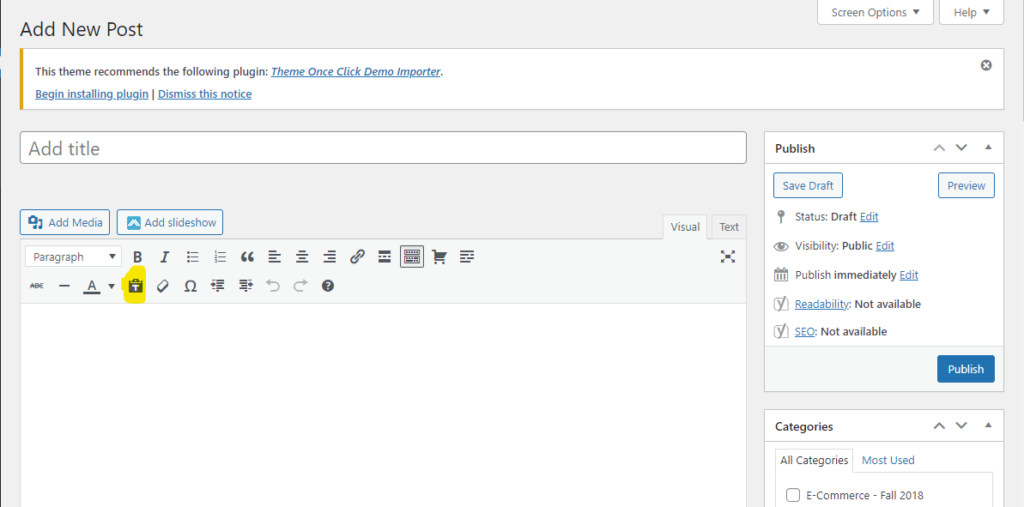 Screenshot on how to add copy as text in post.